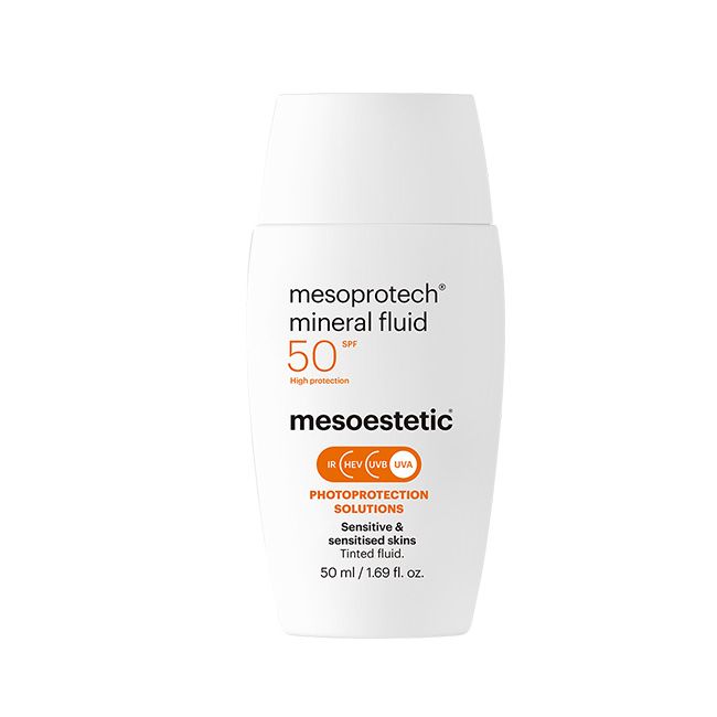 New mesoprotech® mineral matt antiaging fluid 50+ (Tinted Formula)