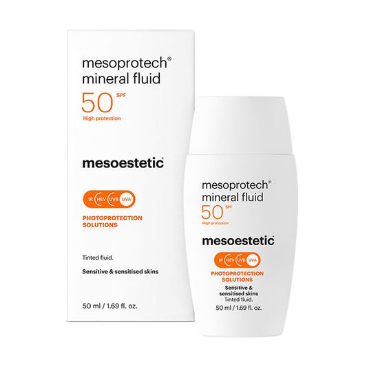 New mesoprotech® mineral matt antiaging fluid 50+ (Tinted Formula)