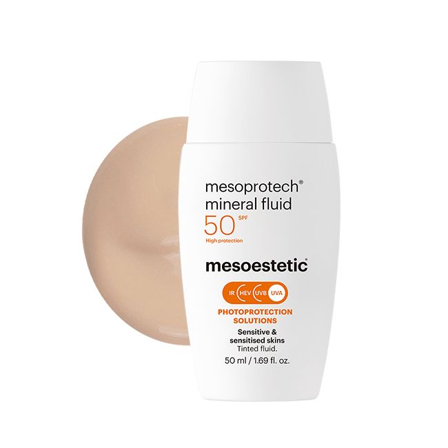 New mesoprotech® mineral matt antiaging fluid 50+ (Tinted Formula)