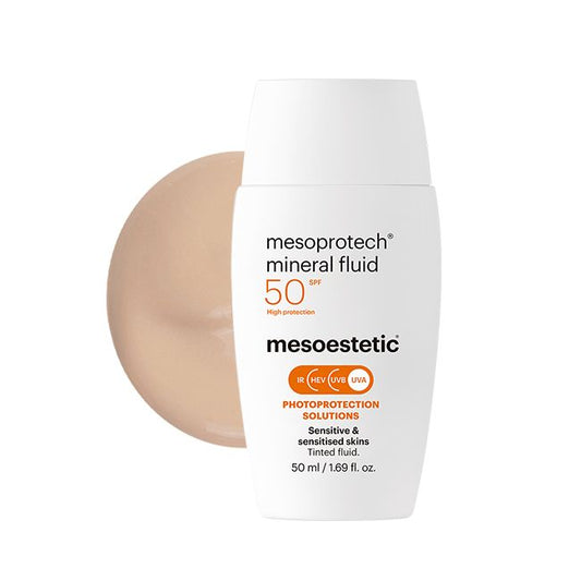 New mesoprotech® mineral matt antiaging fluid 50+ (Tinted Formula)